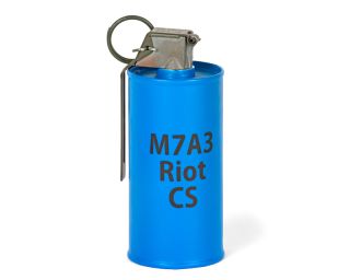 Inert M7A3 Riot CS Grenade | DSA Detection Part Number TSK0007