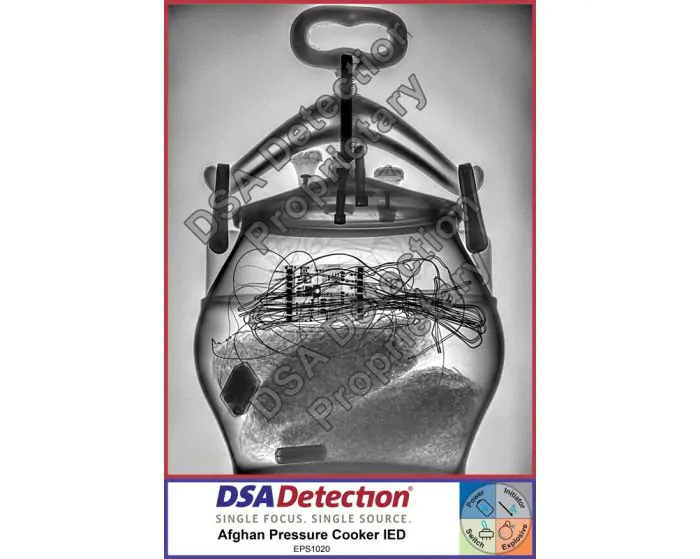 Afghan Pressure Cooker IED X-Ray Poster | DSA Detection Part Number EPS1020